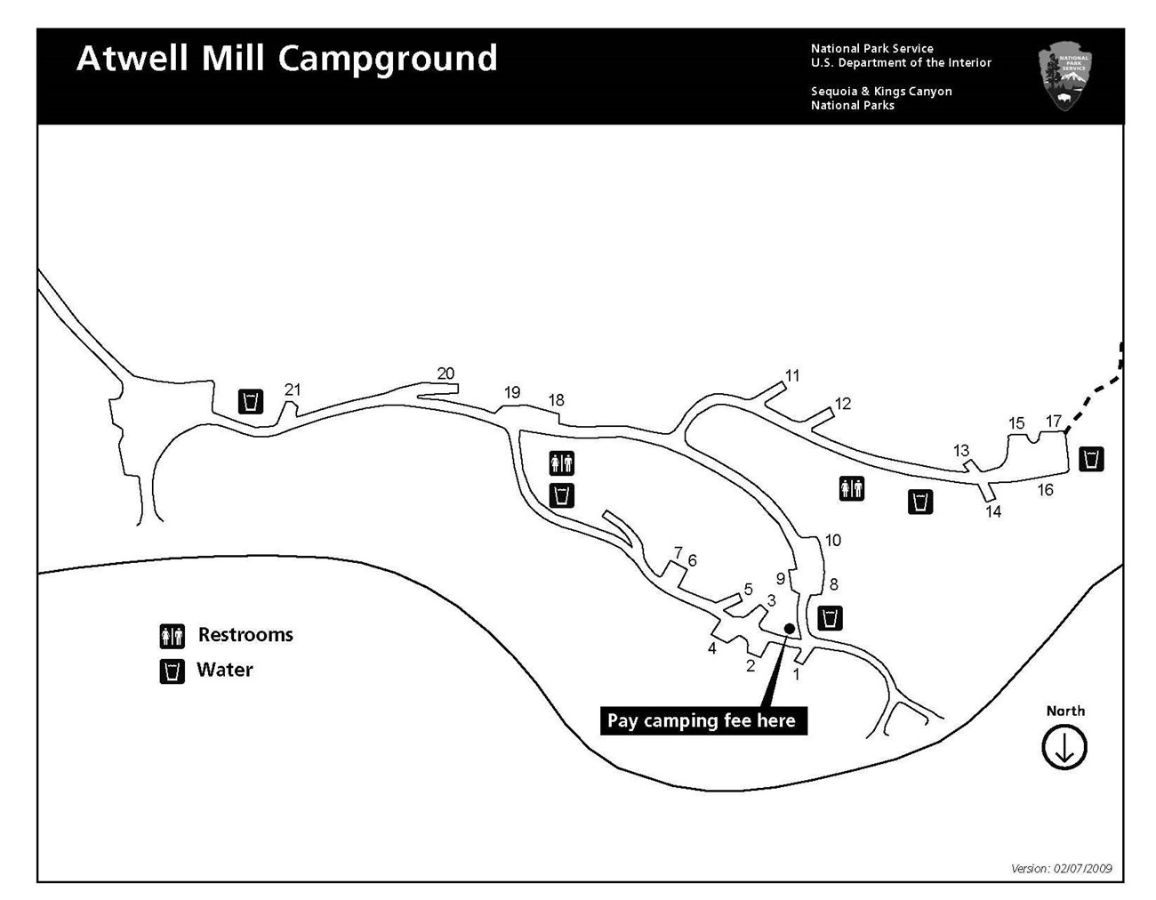 Atwell Mill Campground map