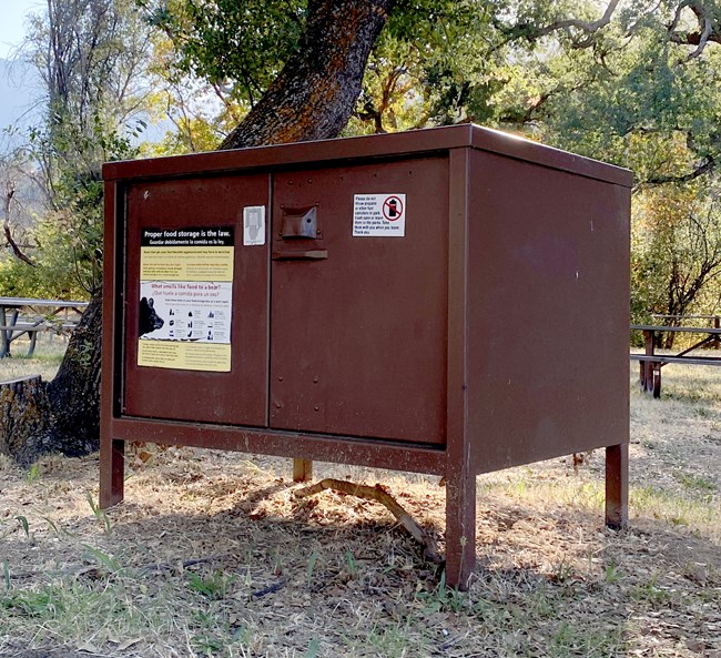 a large metal box that is resistent to bear entry