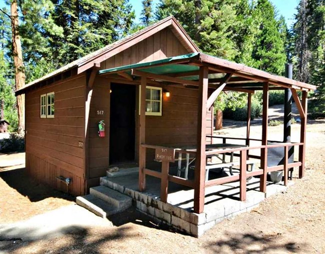 Exterior of a Grant Grove Cabin