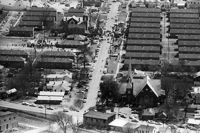 Aerial view of the George Washington Carver Neighborhood