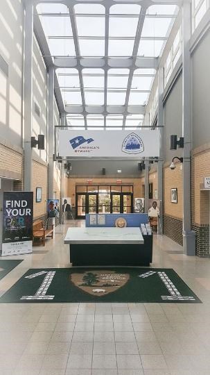 Inside view of the Lowndes Interpretive Center