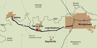 Historic Route Map of Selma to Montgomery March 1965 Selma to Montgomery march route