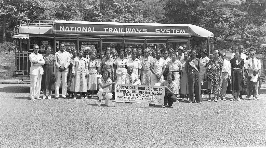 A bus tour through Shenandoah National Park Bus Tour (ca 1950)