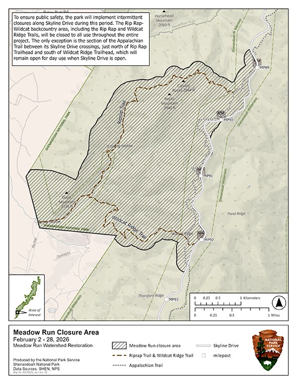 Meadow Run Closure Areas