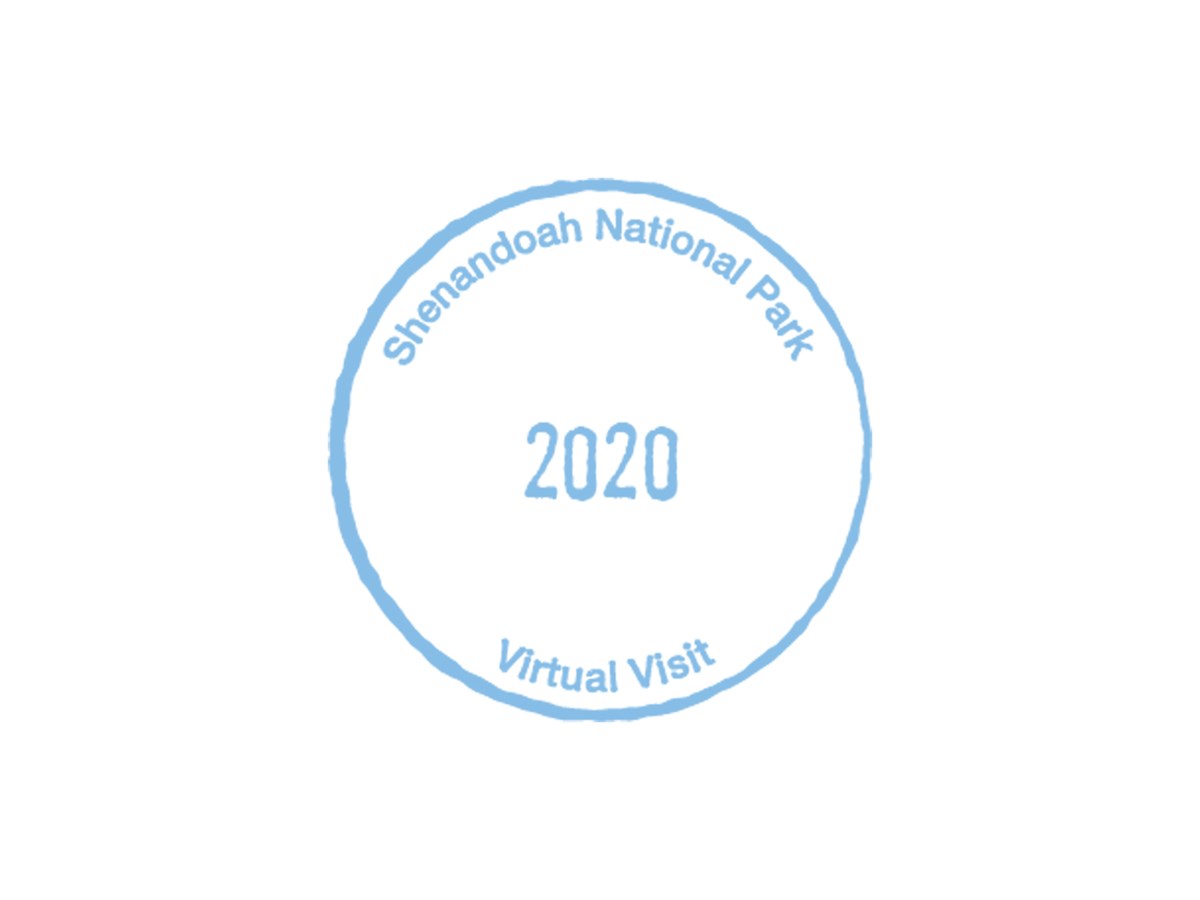 A stamp with the words Shenandoah National Park 2020 Virtual Visit