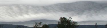 Interesting clouds forming over the mountains.