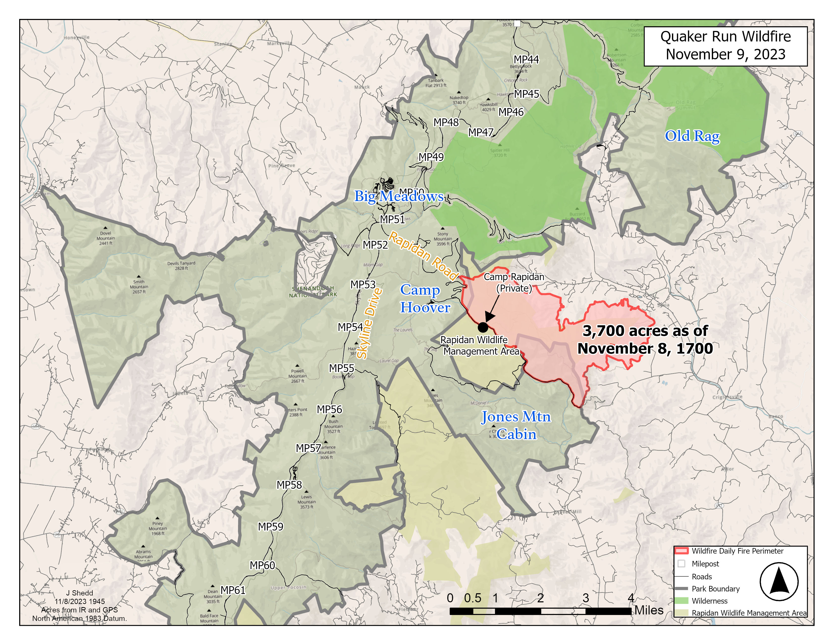 Quaker Run Fire Map