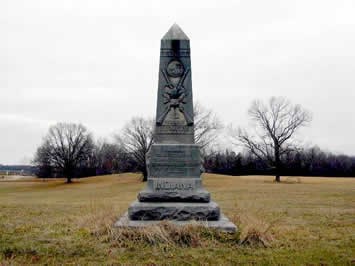 Monument #M079: 11th Indiana Infantry close up photograph
