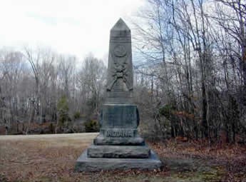 Monument #M082: 23rd Indiana Infantry close up photograph