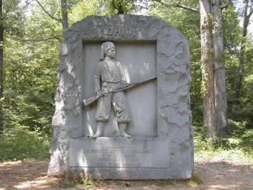 Monument #M132: 54th Ohio Infantry close up photograph