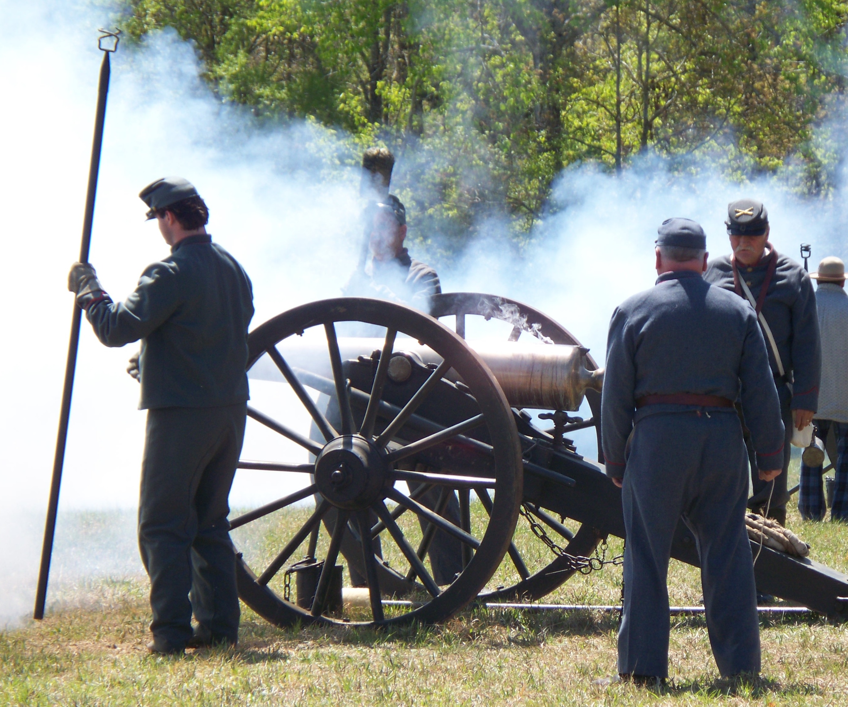 Confederate Artillery Fire - NPS Photo by Chris Mekow