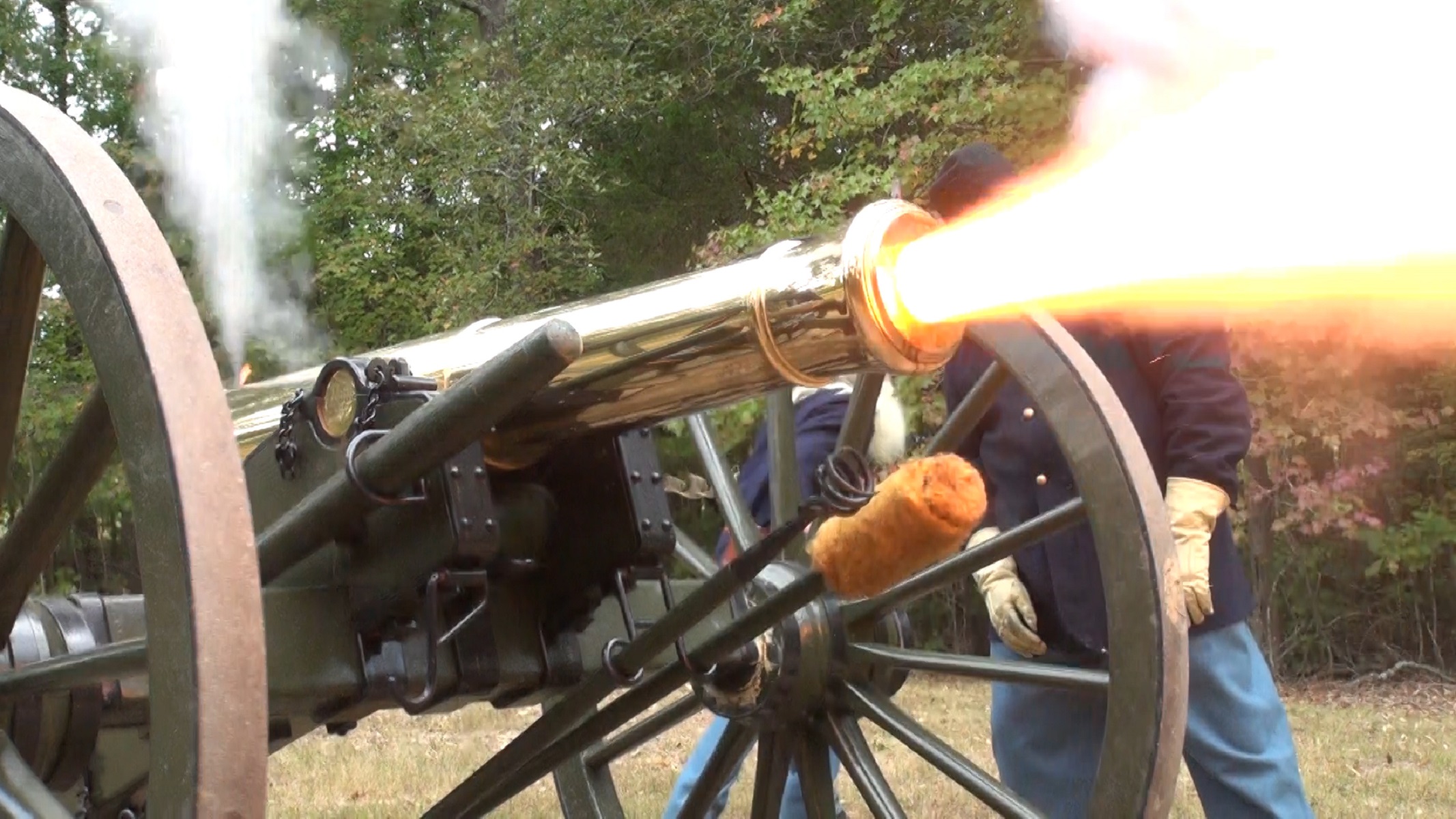 cannon burst cannon being fired