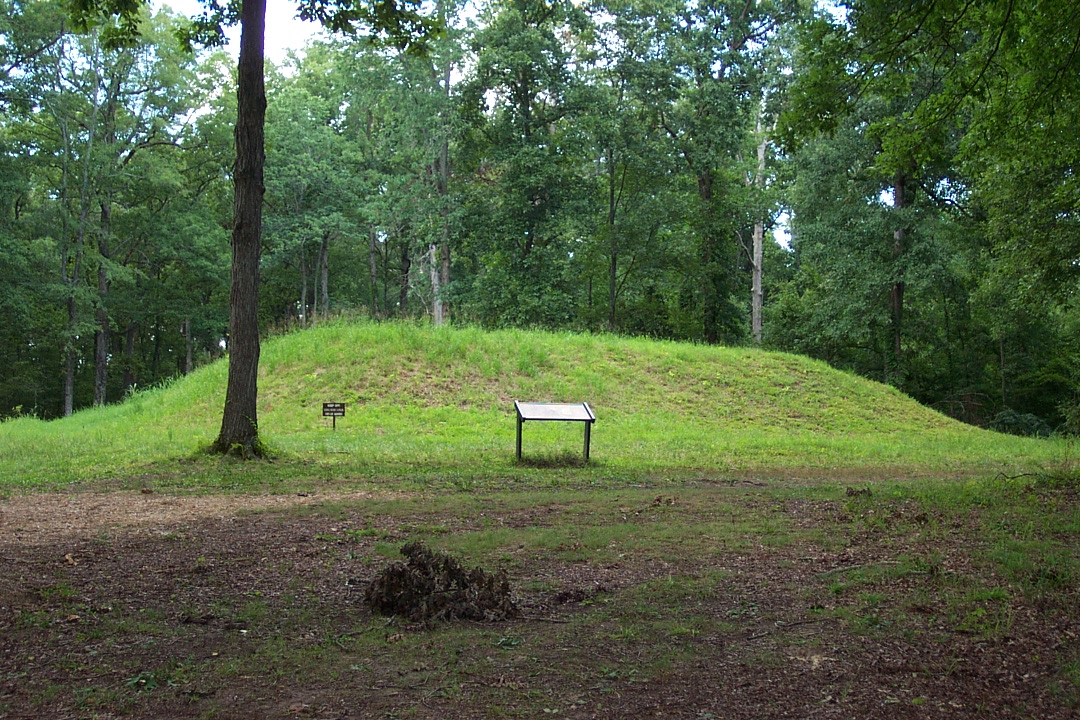 Ancient mound covered with grass