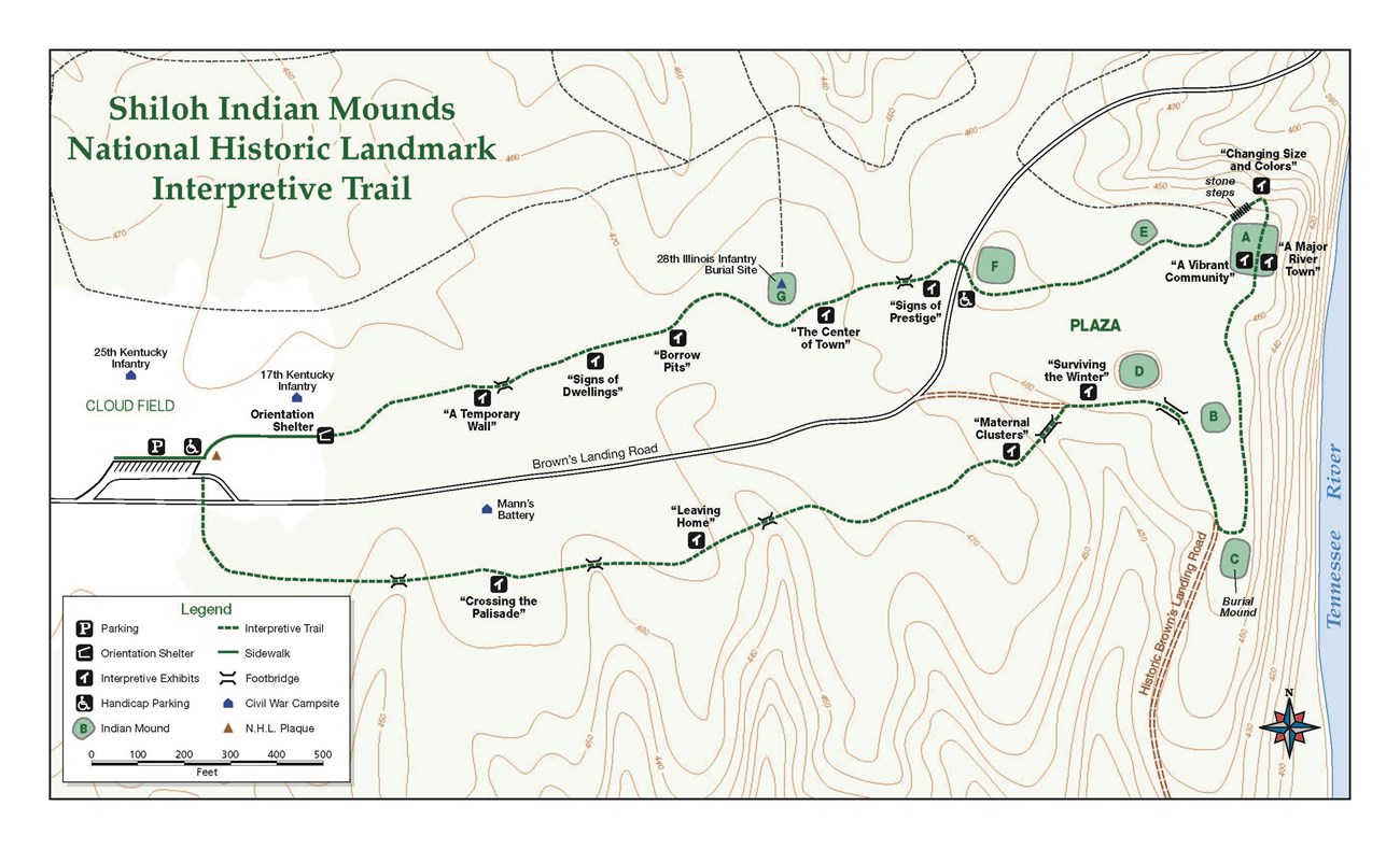 Map of the Indian Mounds trail