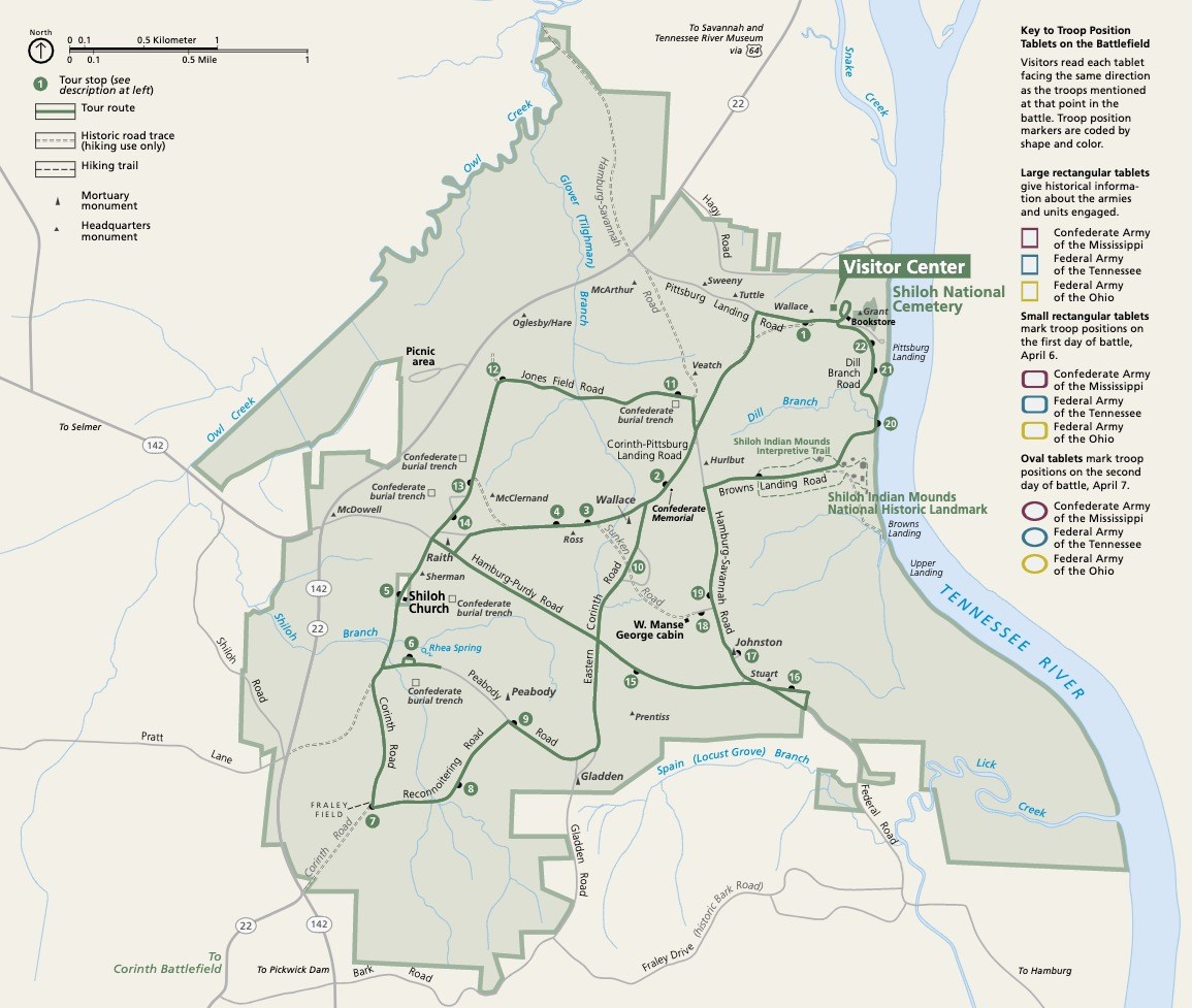 Shiloh Park Field Map Maps - Shiloh National Military Park (U.s. National Park Service)