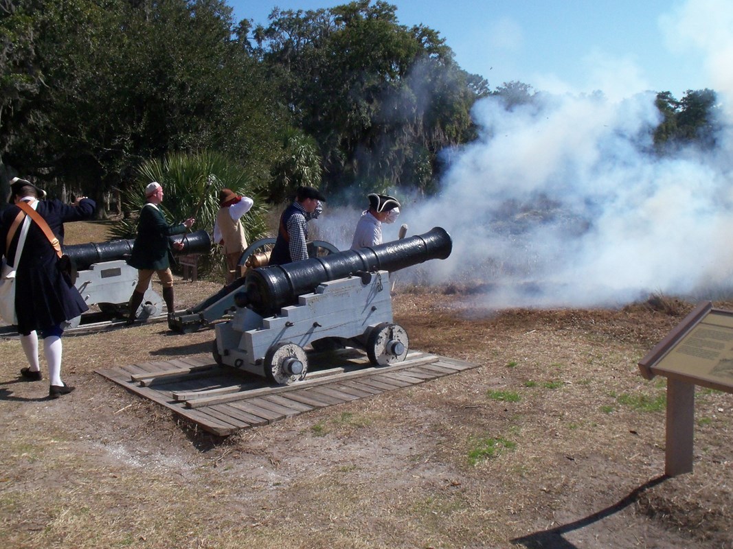 cannon firing