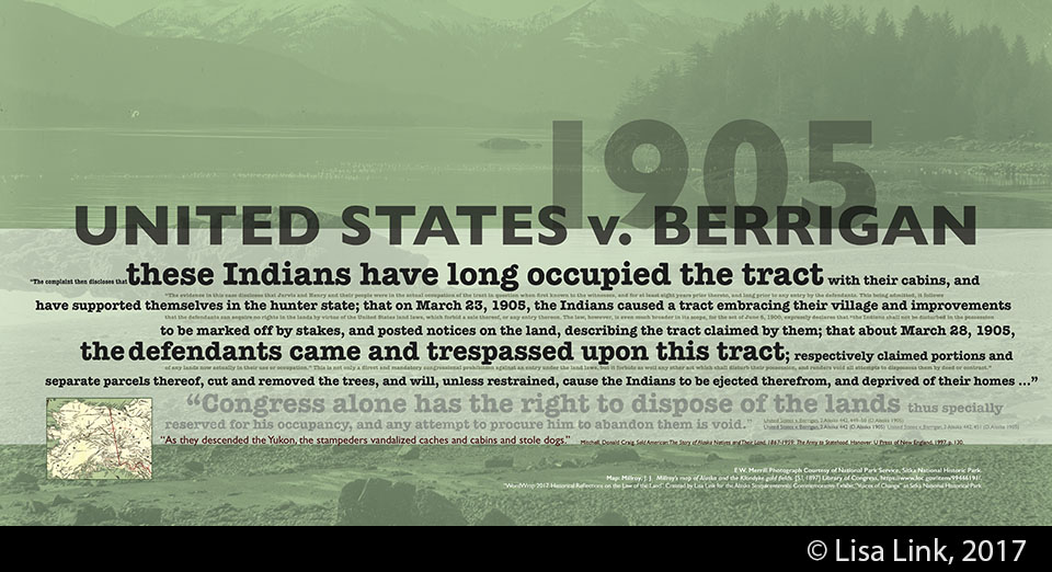 Green digital print with black text from the 1905 court case, United States v. Berrigan.