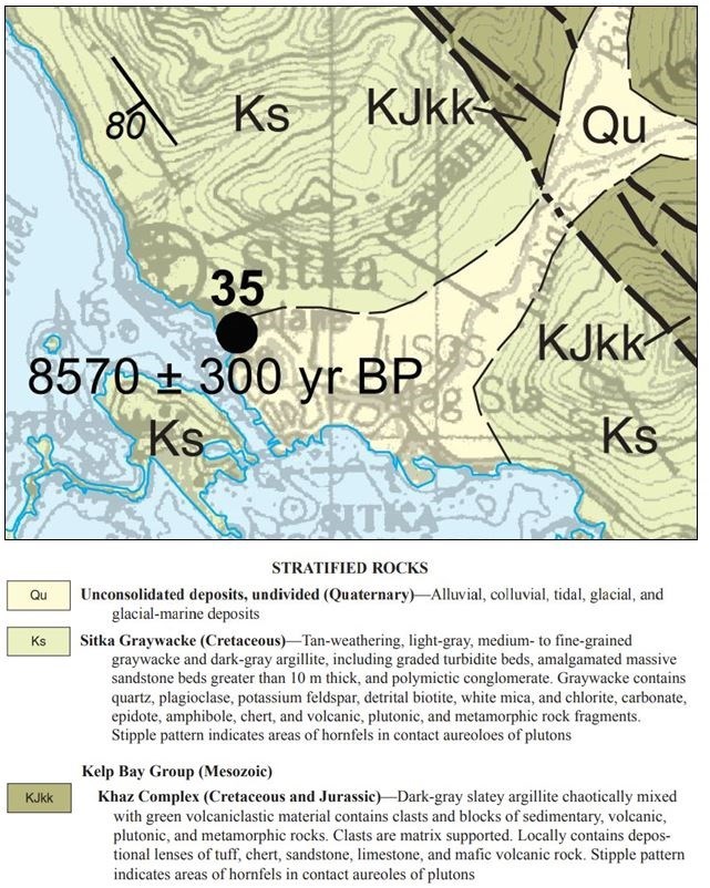 An excerpt of a geology map for the park.