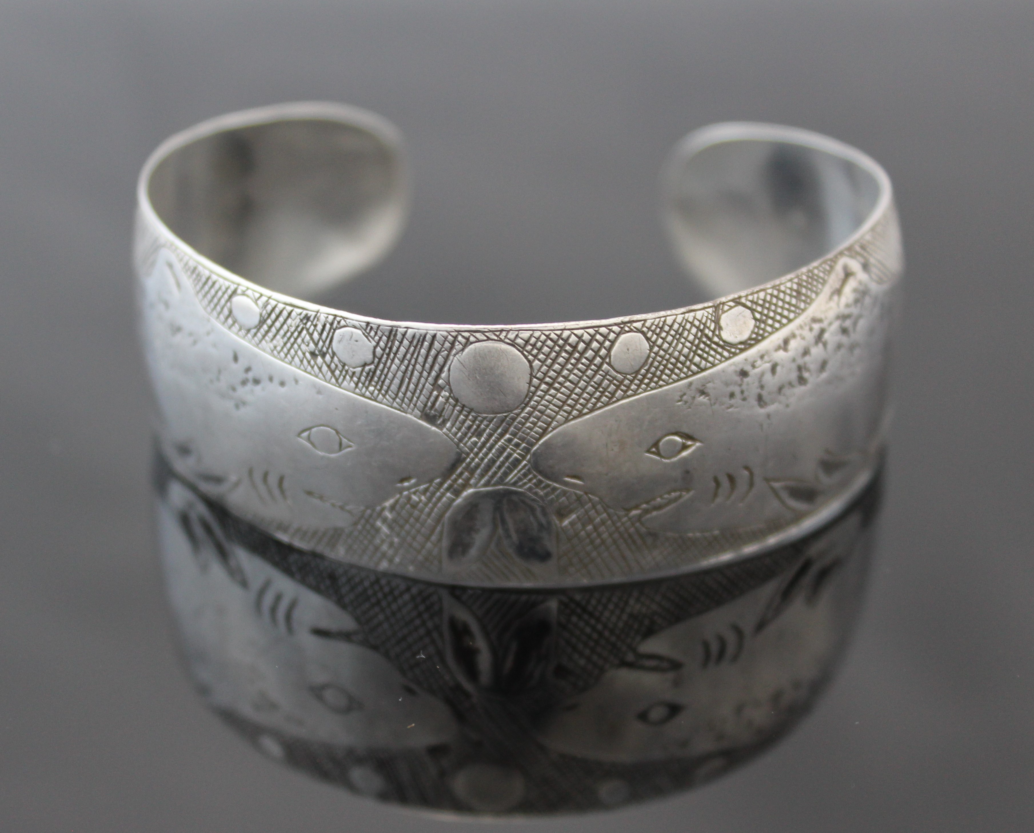 carved silver bracelet