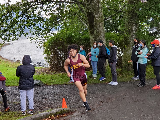 Runner in 5K race