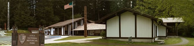 A panoramic view of the exterior of the Visitor Center. A panoramic view of the exterior of the Visitor Center.