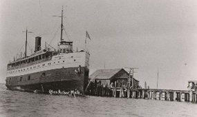 Northern Michigan Line Steamer at Glen Haven Dock Northern Michigan Line Steamer at Glen Haven Dock
