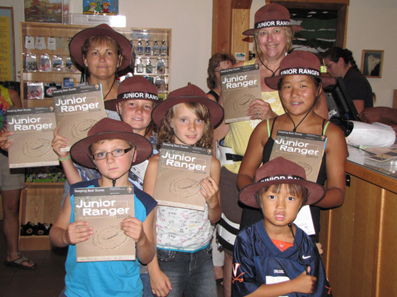 New Junior Rangers honored at Sleeping Bear Dunes National Lakeshore. Photo courtesy of National Park Service.