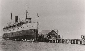 Northern Michigan Line Steamer at Glen Haven Dock