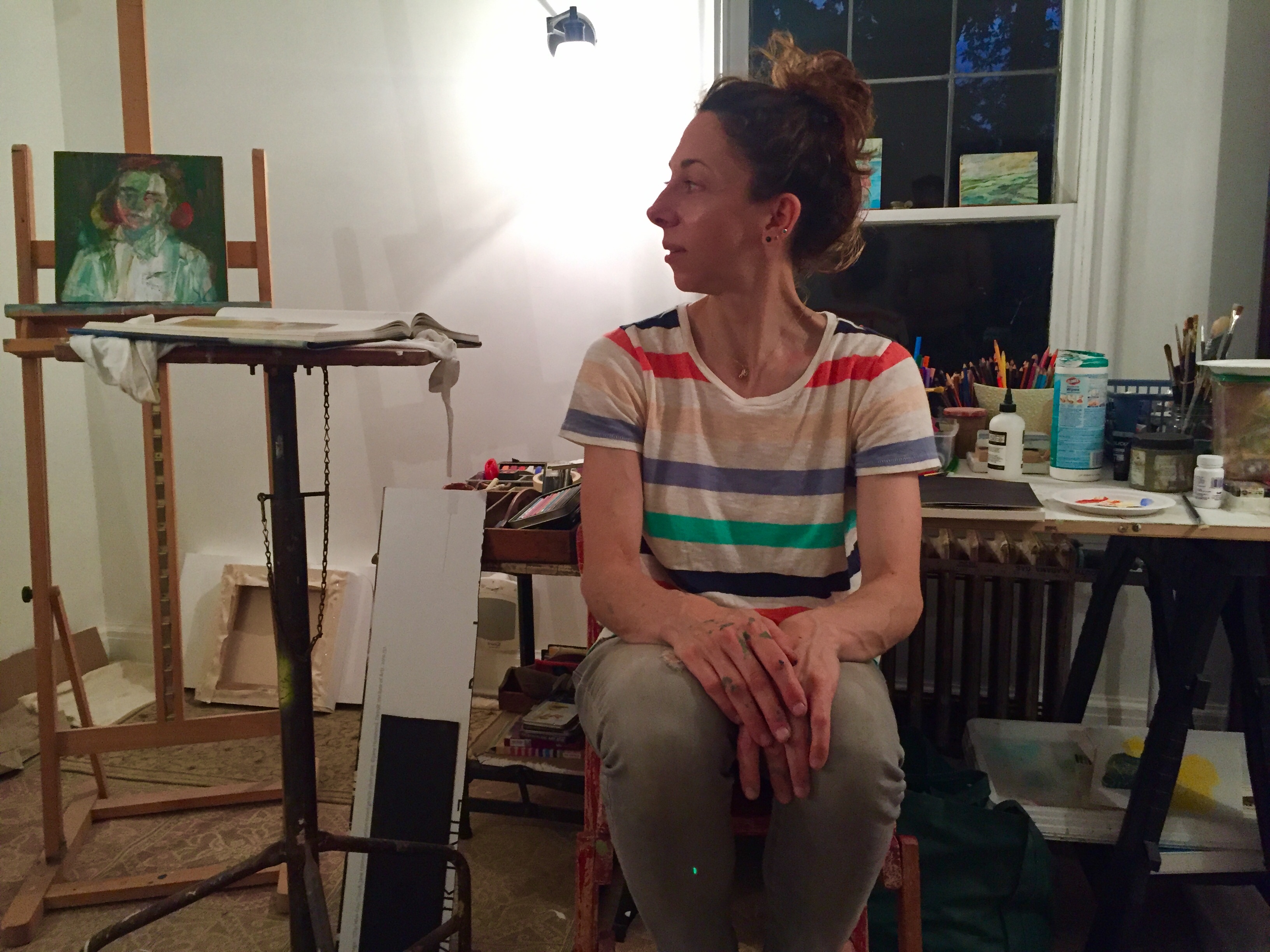 2019-AIR-Ani-Garabedian-in-Studio Artist in her studio