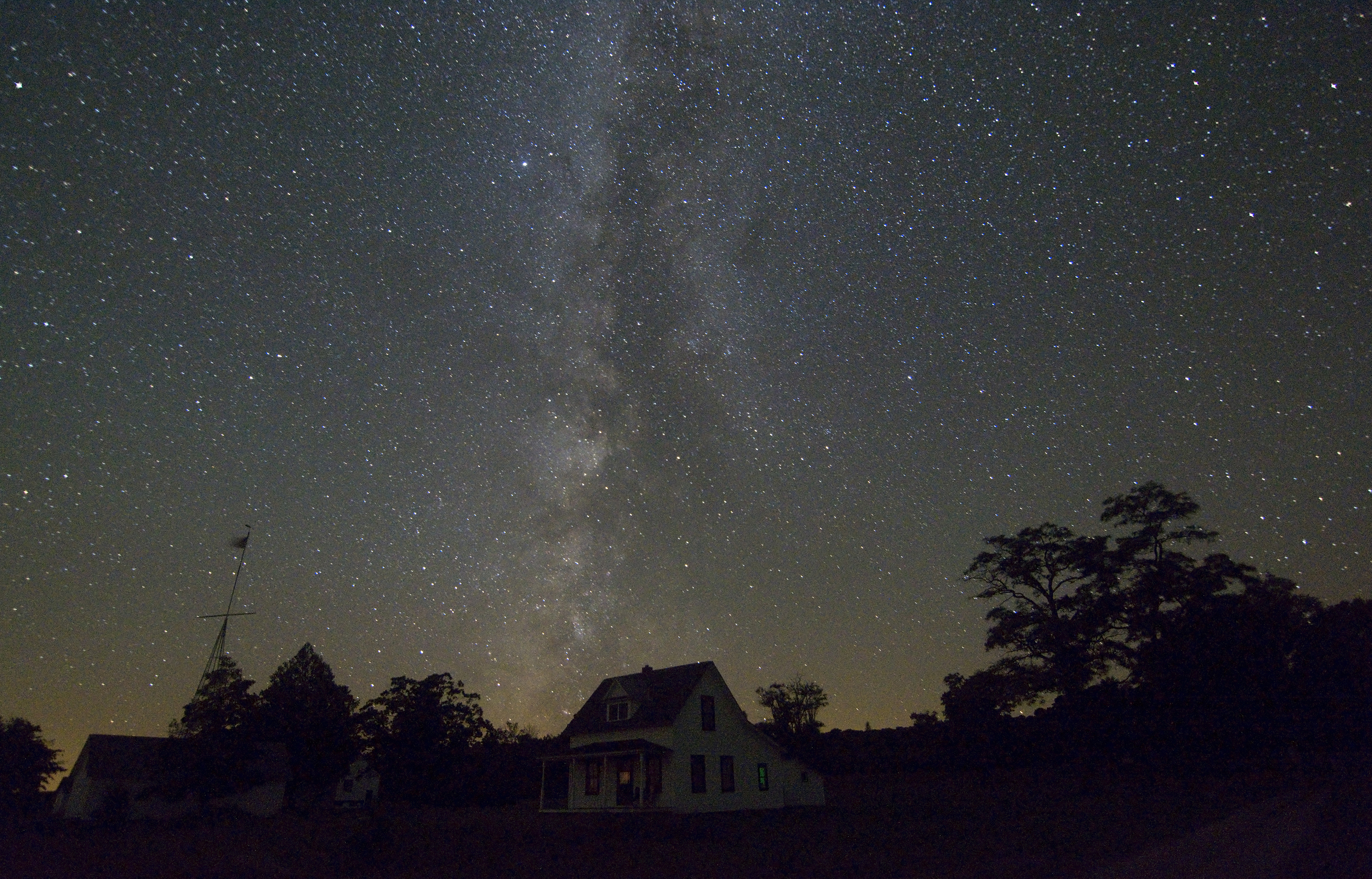 NMI-Village-Dark-Sky Milky way shimmers above NMI village