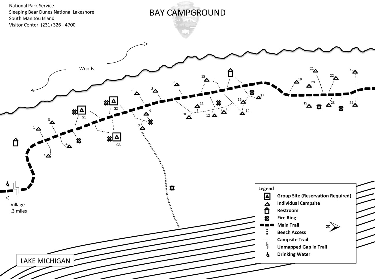 Bay campground map