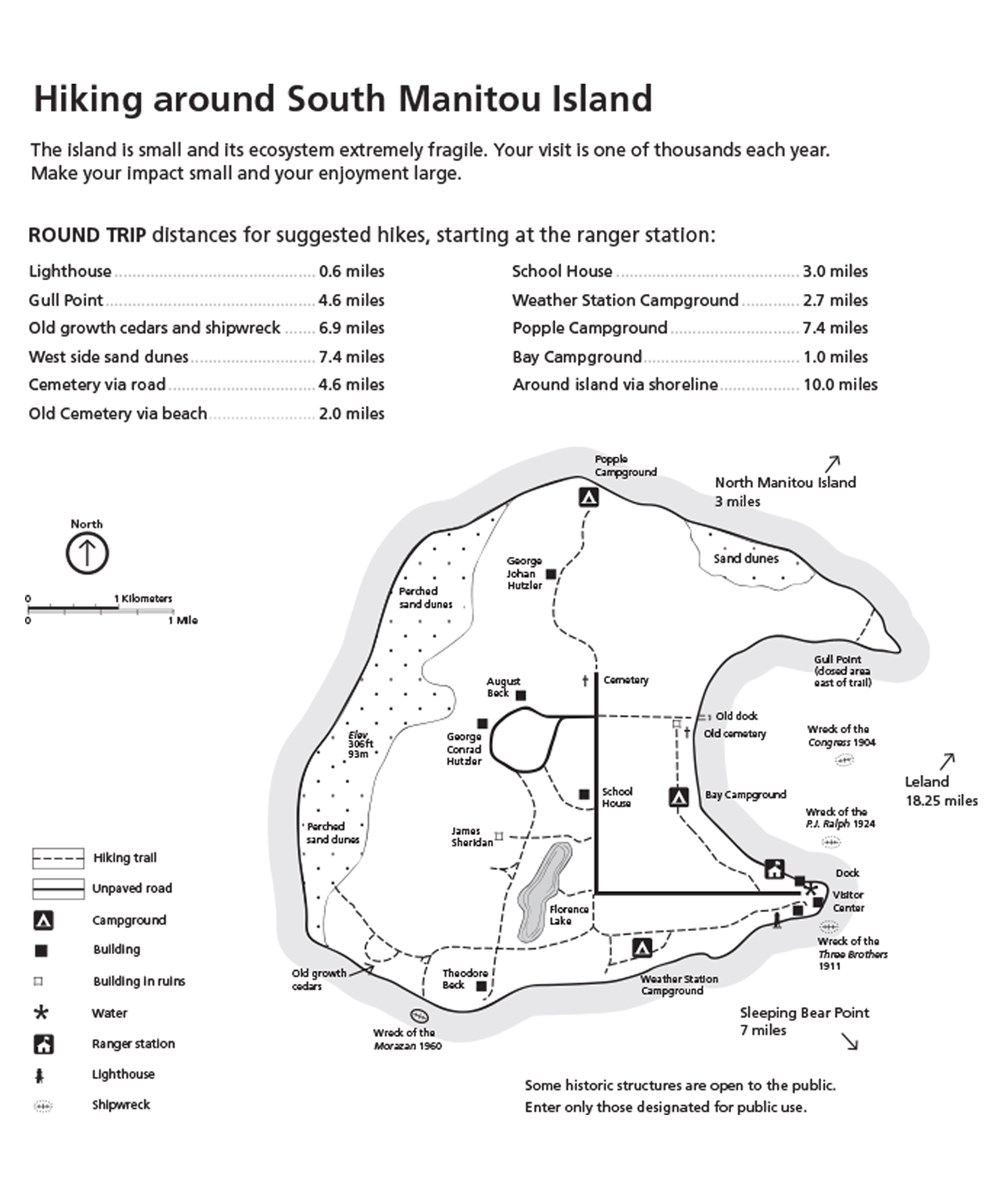 South Manitou Island Map South Manitou Island Map - Sleeping Bear Dunes National Lakeshore (U.s.  National Park Service)