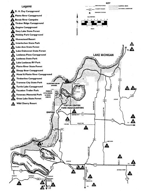 Platte River State Park Map Campgrounds In The Area - Sleeping Bear Dunes National Lakeshore (U.s. National  Park Service)