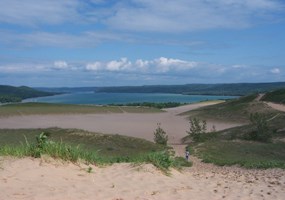 View of Glen Lake from the Dune Climb