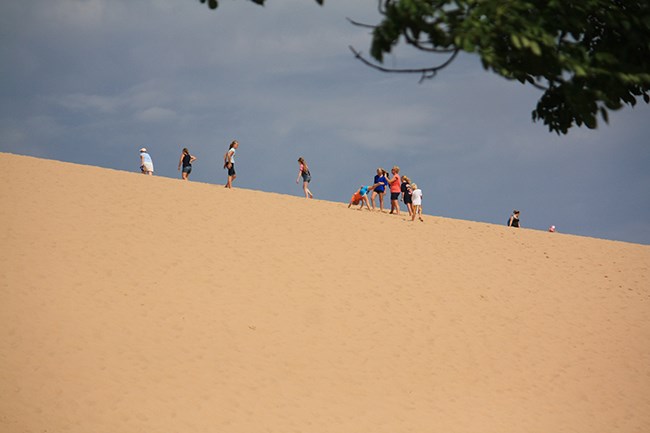 People at the top of the Dune Climb