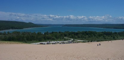 Glen Lake from the top of the Dune Climb