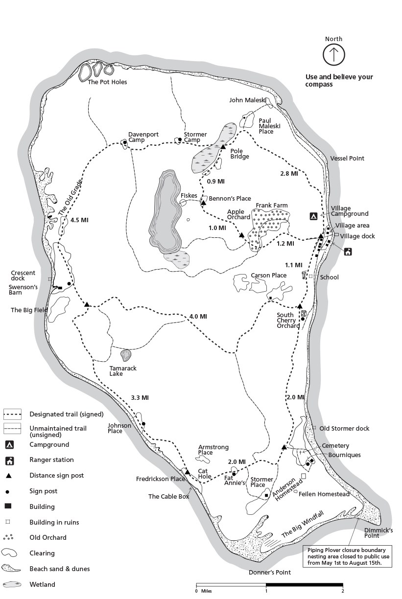 Map of North Manitou Island
