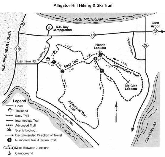 Alligator Hill Trail Map