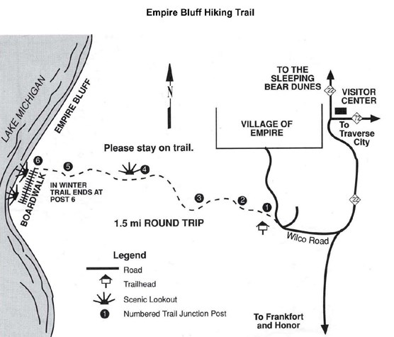 Empire Bluff Trail Map