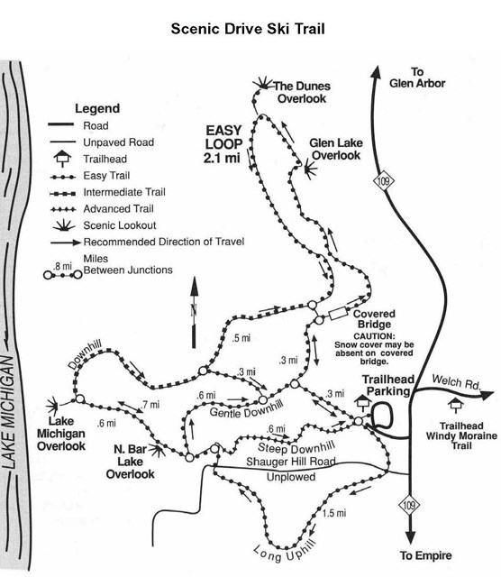 Scenic Drive Ski Trail Map