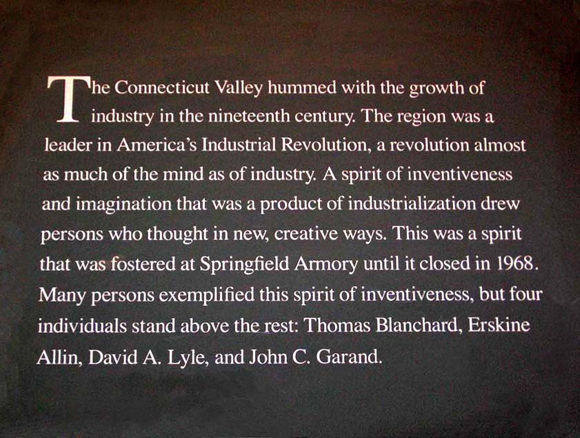 displays about significant Springfield Armory inventors