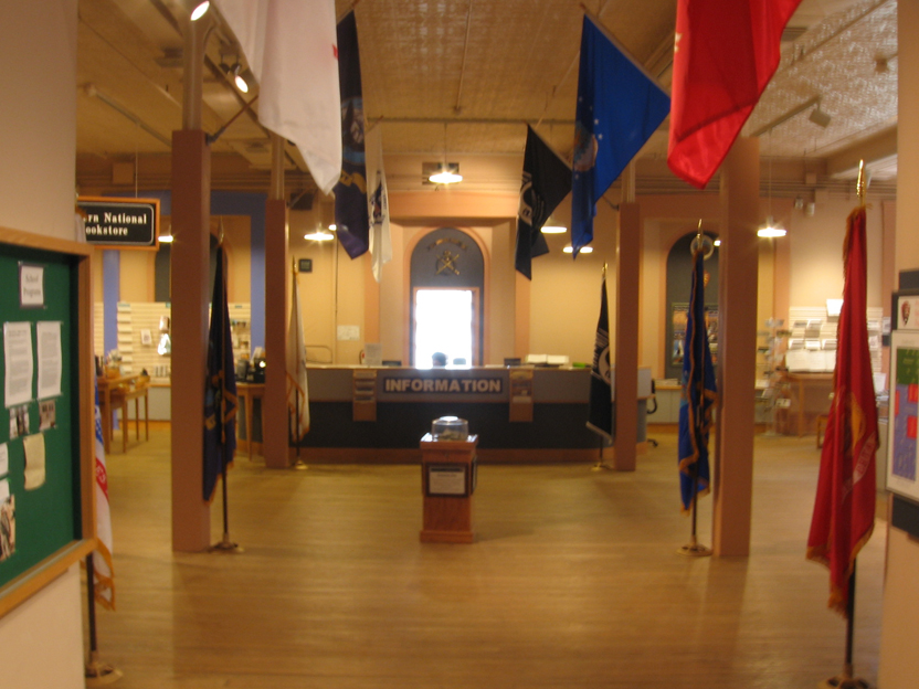 Museum center with INFORMATION desk
