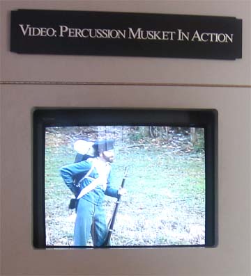 video kiosk showing how a percussion musket works video kiosk showing how a percussion musket works