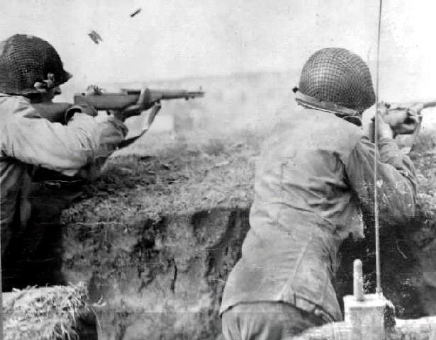 M1 rifles in action