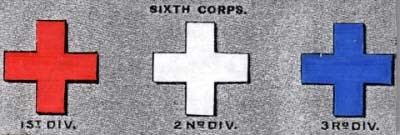 6th Corps Division badges 1863-65