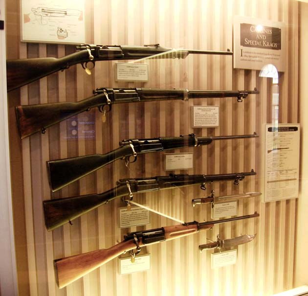 Krag carbines and rare rifles and bayonets