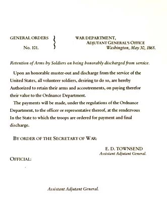 General Orders 101 facsimile