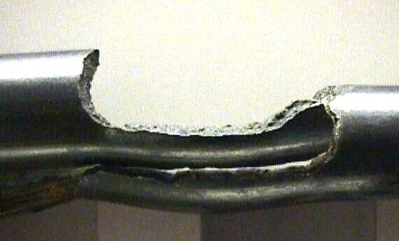 ruptured barrel in a Civil War rifle musket