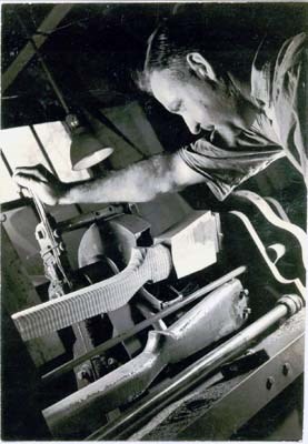 close-up of Blanchard lathe c1930s