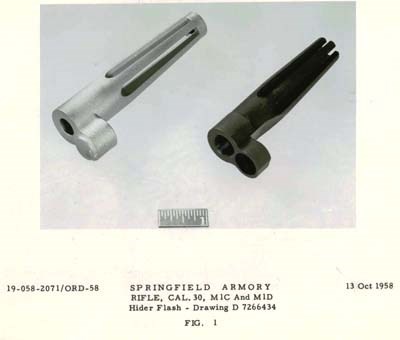 Cast M1 flash hider after casting and after further machining